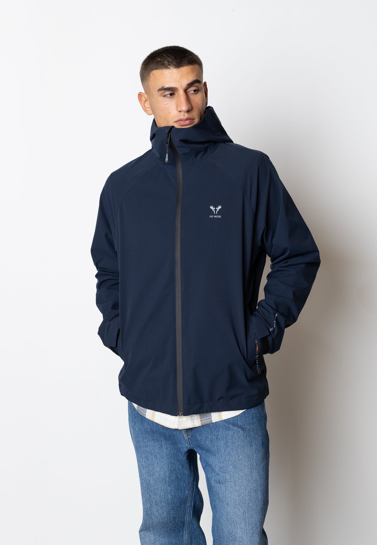 SKY SHELL JACKET - Navy | Fat Moose DK