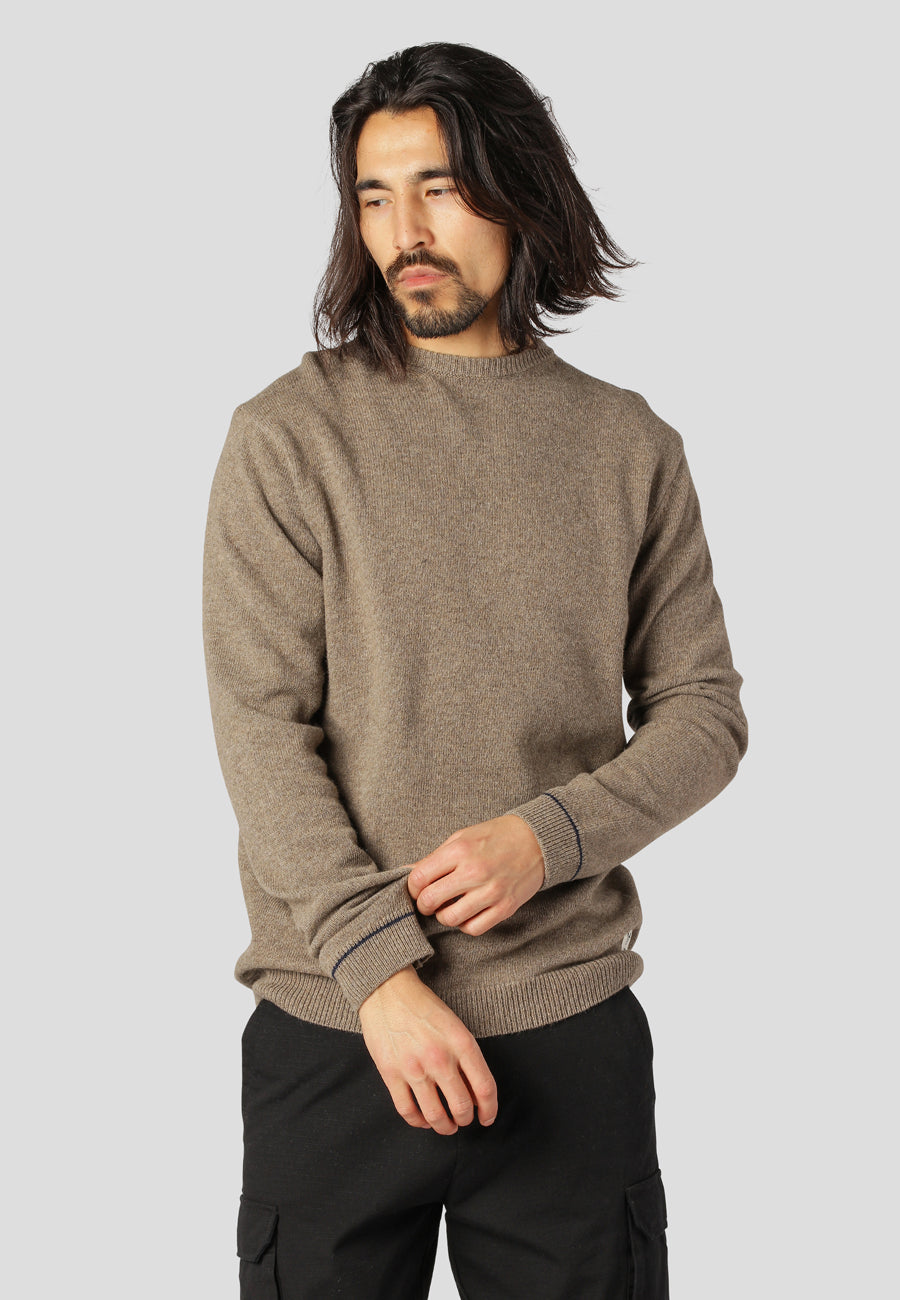 CAMERON KNITTED SWEATER - Beige Mix | Fat Moose DK