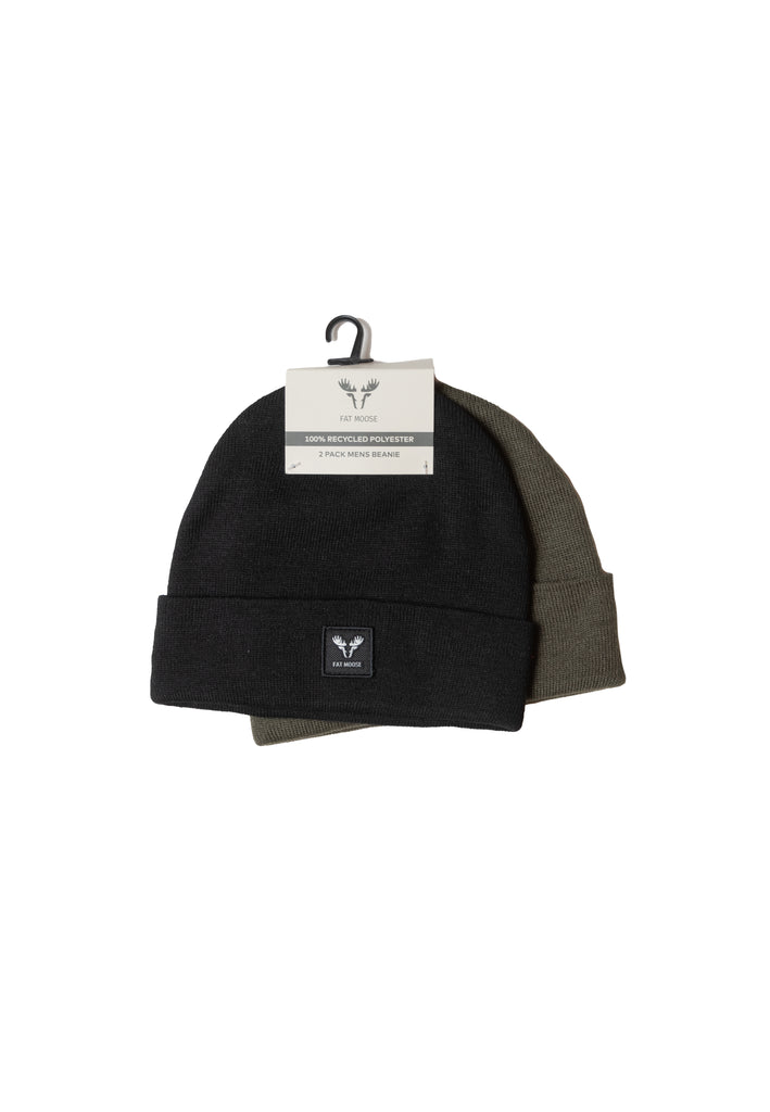 Fat Moose BASE 2-PACK BEANIE Accessories Black/Army