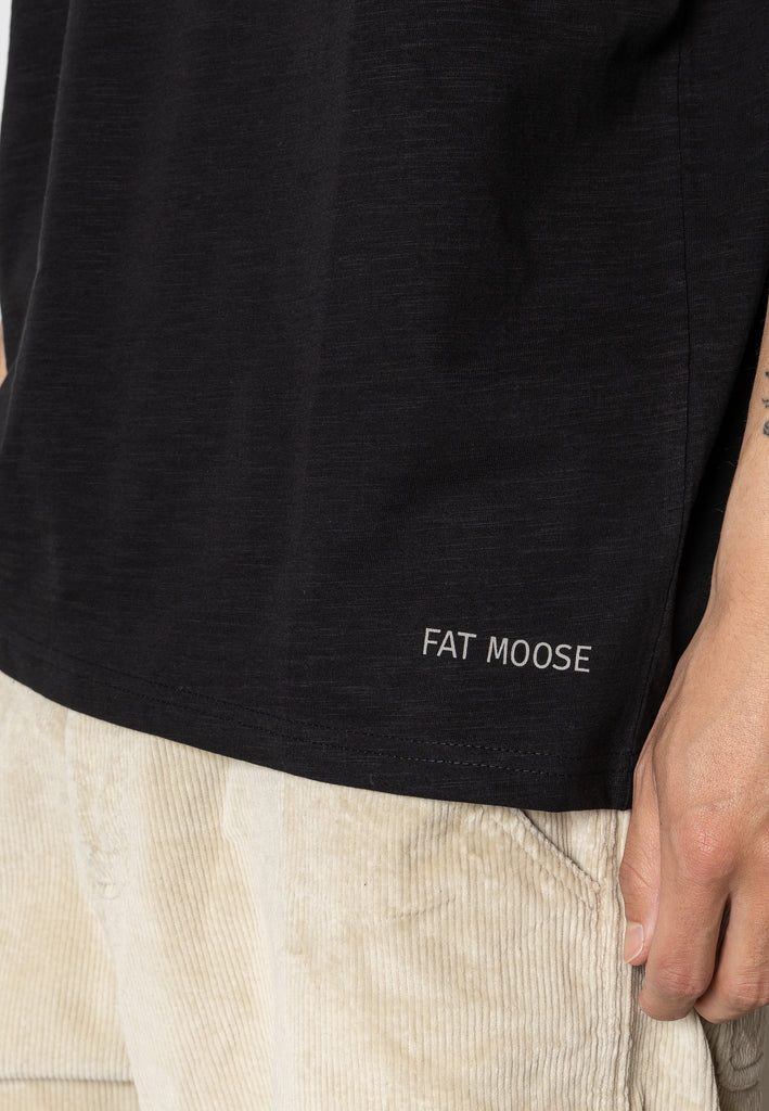 Fat Moose BOOT ORGANIC T-SHIRT T-shirts S/S Black