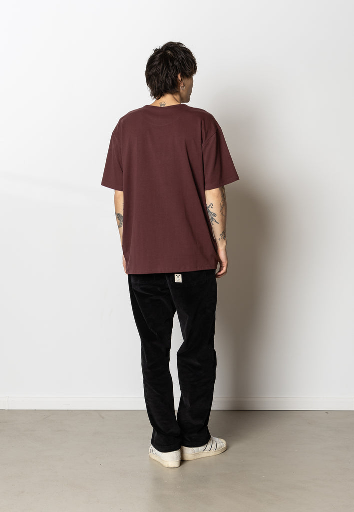 Fat Moose CAVE ORGANIC COTTON T-SHIRT T-shirts S/S Dark Plum