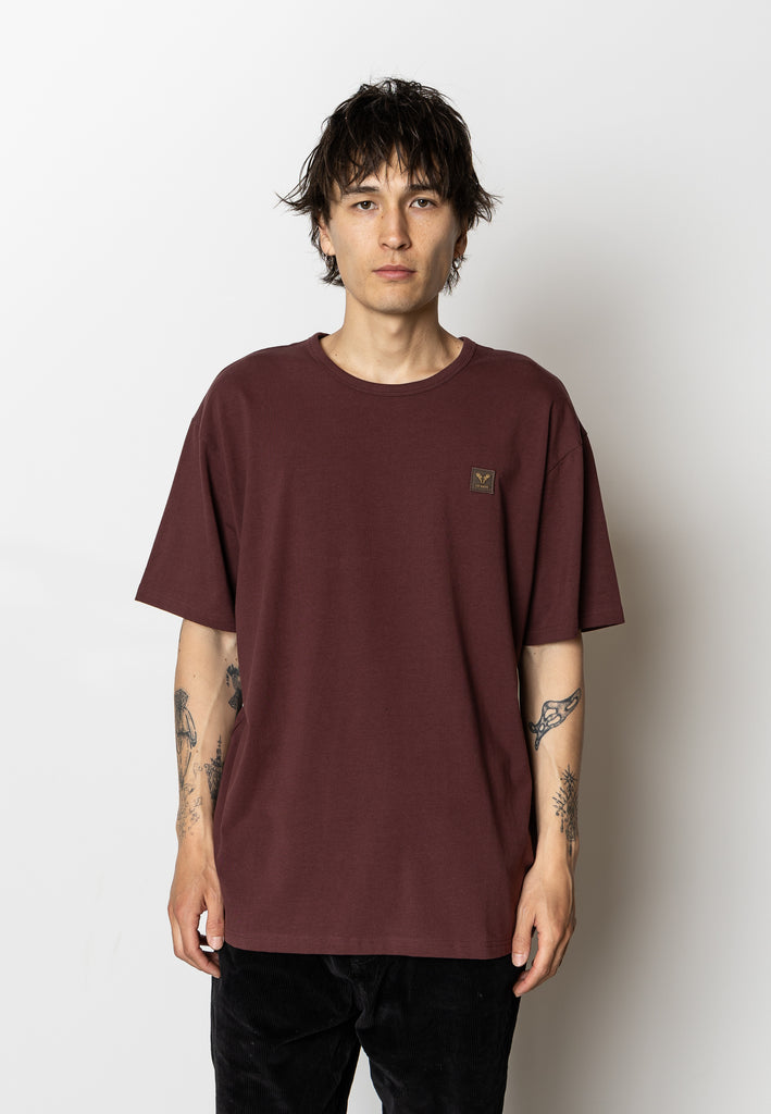 Fat Moose CAVE ORGANIC COTTON T-SHIRT T-shirts S/S Dark Plum