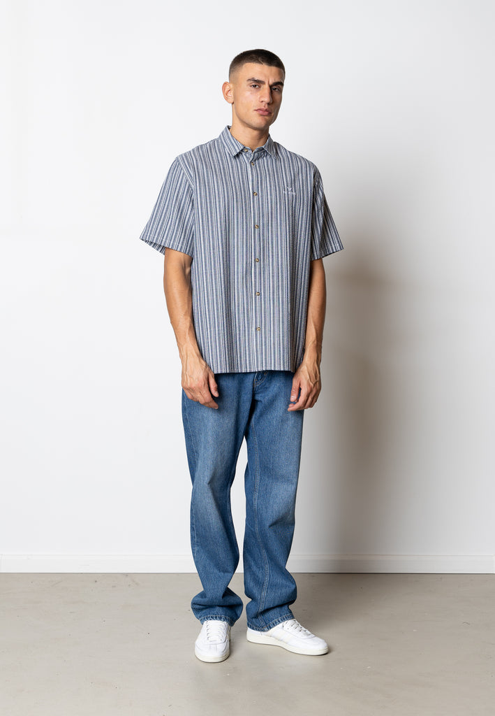 Fat Moose COLBY S/S SHIRT Shirts S/S Navy/White