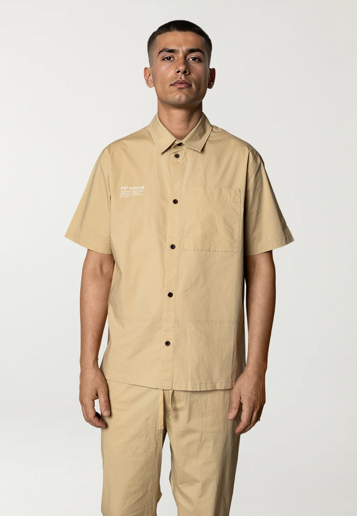 Fat Moose EVAN S/S SHIRT Shirts S/S Khaki