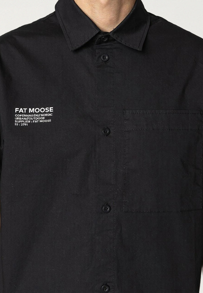 Fat Moose EVAN S/S SHIRT Shirts S/S Black