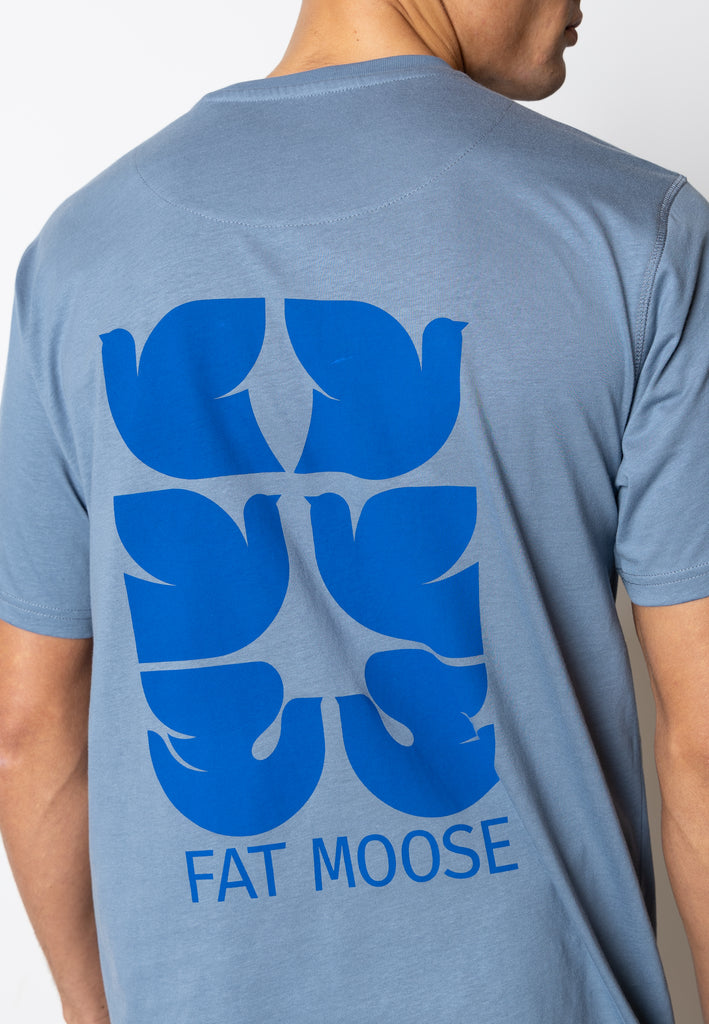 Fat Moose FAITH COTTON T-SHIRT T-shirts S/S Dusty Blue