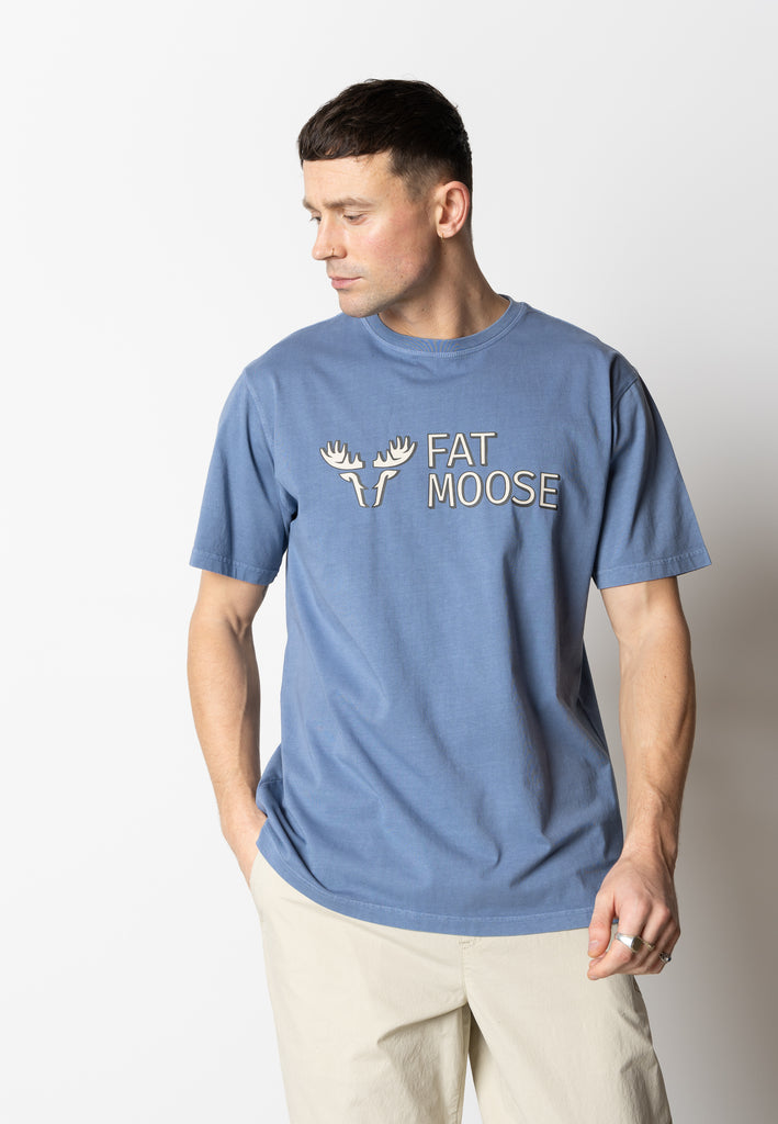 Fat Moose FAT MOOSE LOGO T-SHIRT T-shirts S/S Dusty Blue