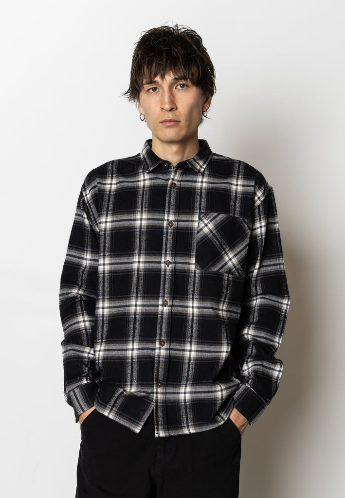 Fat Moose FOREST FLANNEL SHIRT Shirts L/S Black Check