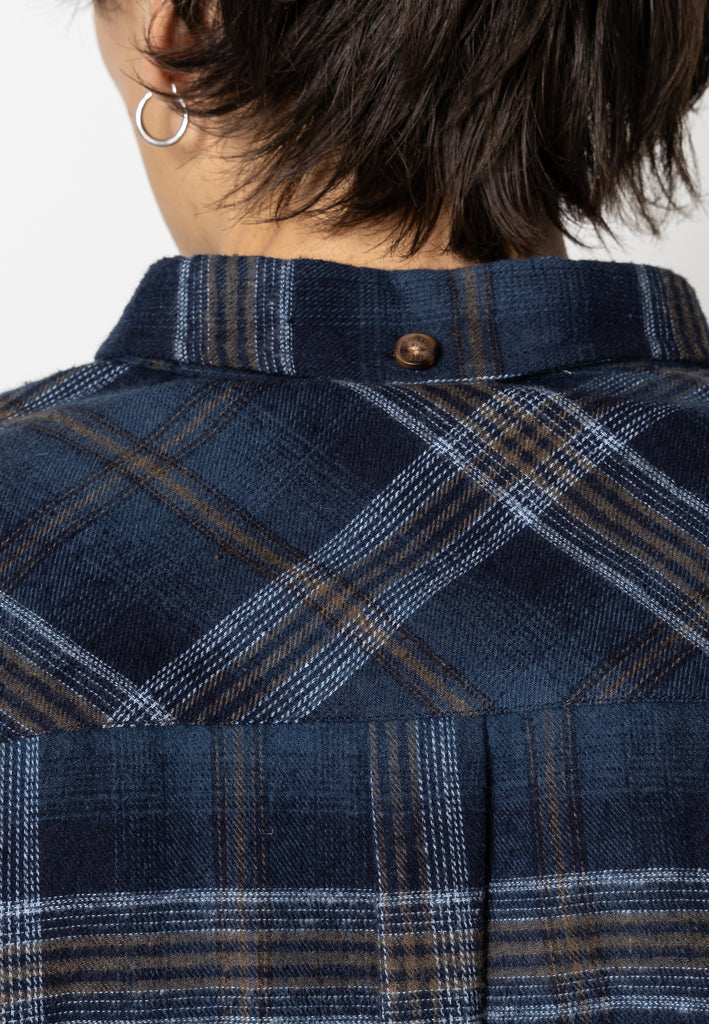 Fat Moose FOREST FLANNEL SHIRT Shirts L/S Dark Navy Check