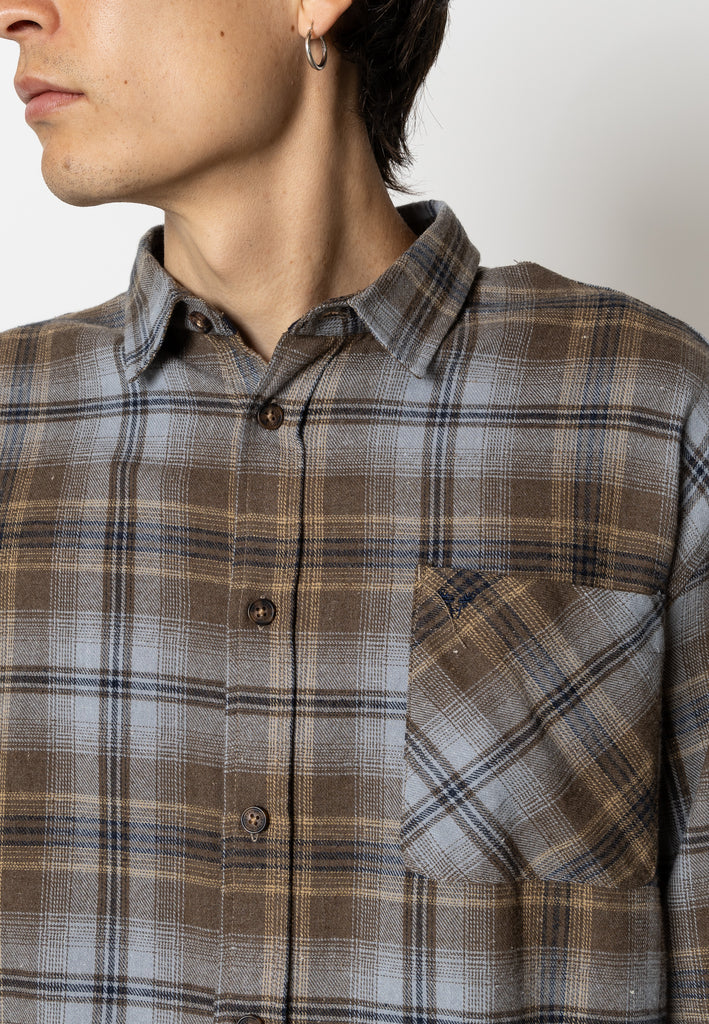 Fat Moose FOREST FLANNEL SHIRT Shirts L/S Dark khaki check