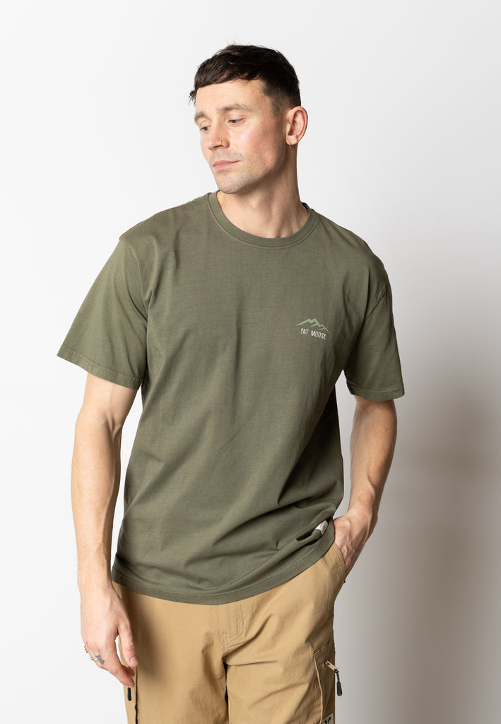 Fat Moose HIKE T-SHIRT T-shirts S/S Army