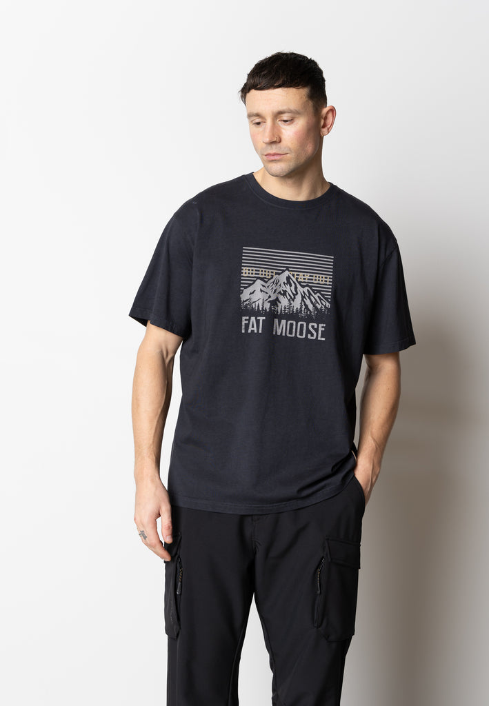 Fat Moose HIKE T-SHIRT T-shirts S/S Black