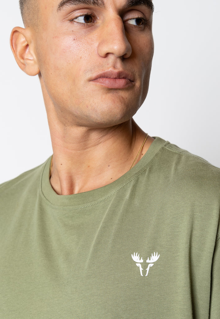 Fat Moose IAN COTTON T-SHIRT T-shirts S/S Dusty Green