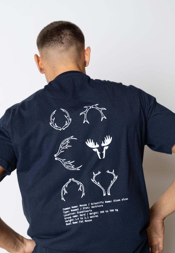 Fat Moose IAN COTTON T-SHIRT T-shirts S/S Navy