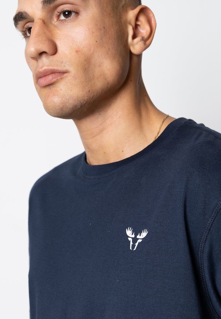 Fat Moose IAN COTTON T-SHIRT T-shirts S/S Navy