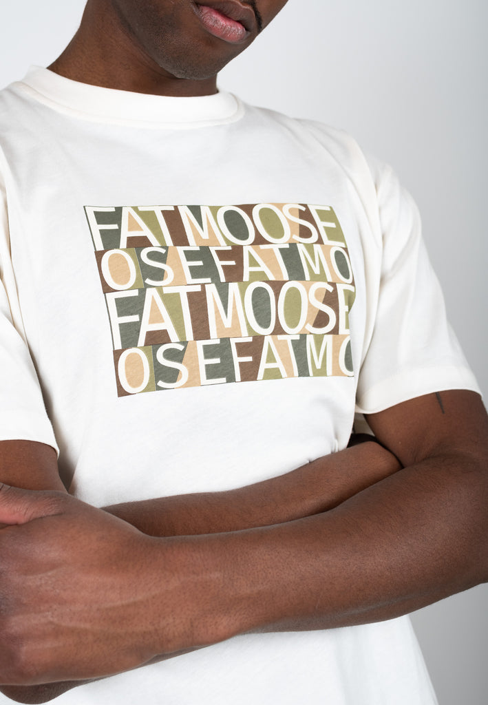 Fat Moose LOGO T-SHIRT T-shirts S/S Ecru