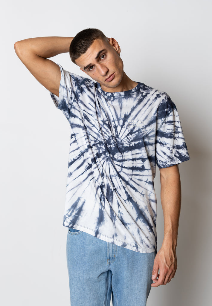 Fat Moose MALIK BATIK T-SHIRT T-shirts S/S Navy