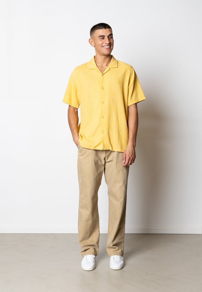 Fat Moose MYLO COTTON SHIRT Shirts S/S Warm Yellow