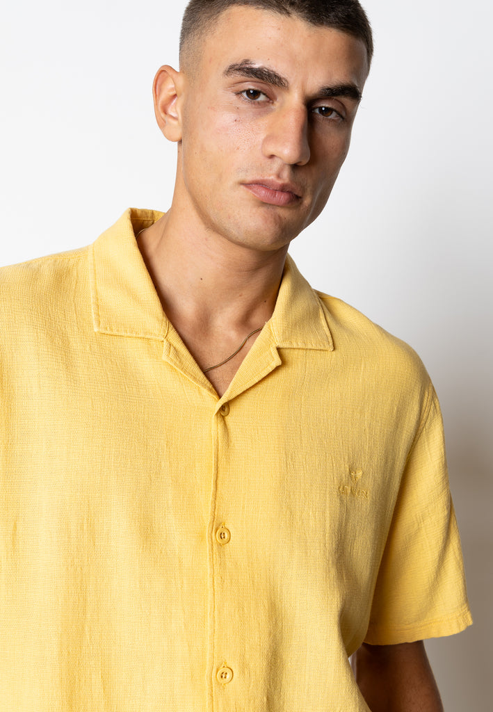 Fat Moose MYLO COTTON SHIRT Shirts S/S Warm Yellow