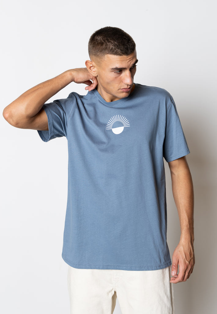 Fat Moose NOE COTTON T-SHIRT T-shirts S/S Dusty Blue