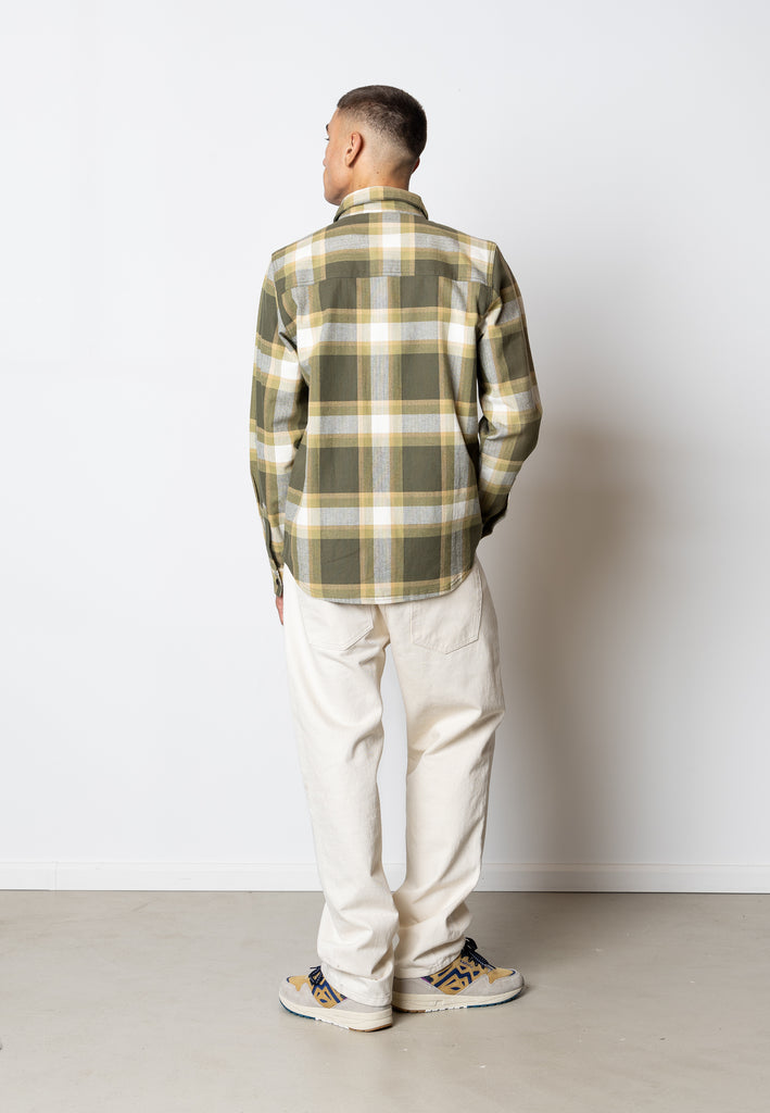 Fat Moose RYE COTTON OVERSHIRT Overshirts Army/Pistachio green check