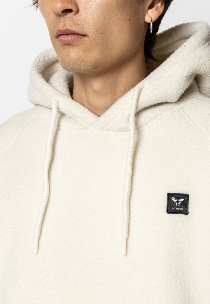 Fat Moose SAWYER FLEECE HOODIE Fleece Off White