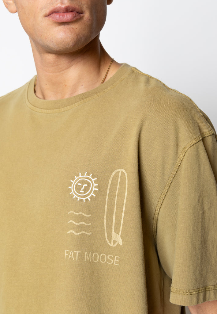 Fat Moose SURF COTTON T-SHIRT T-shirts S/S Pistachio green