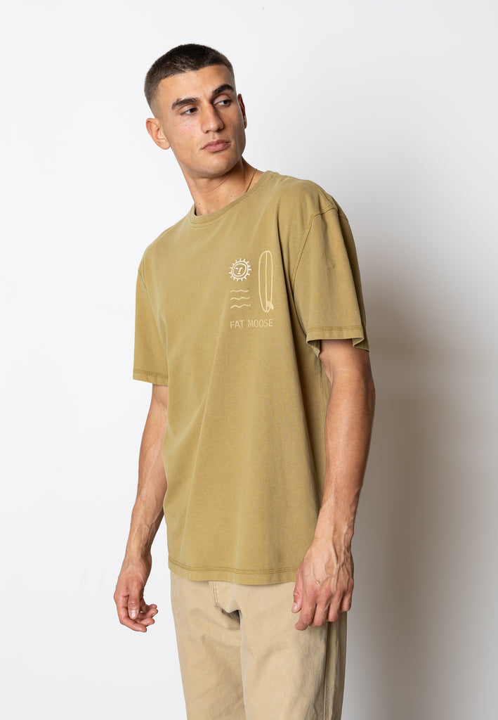 Fat Moose SURF COTTON T-SHIRT T-shirts S/S Pistachio green