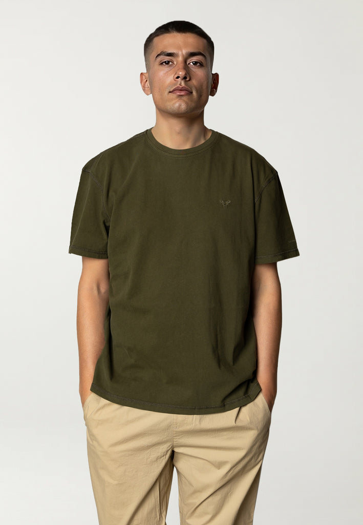 Fat Moose TAYLOR COTTON T-SHIRT T-shirts S/S Army