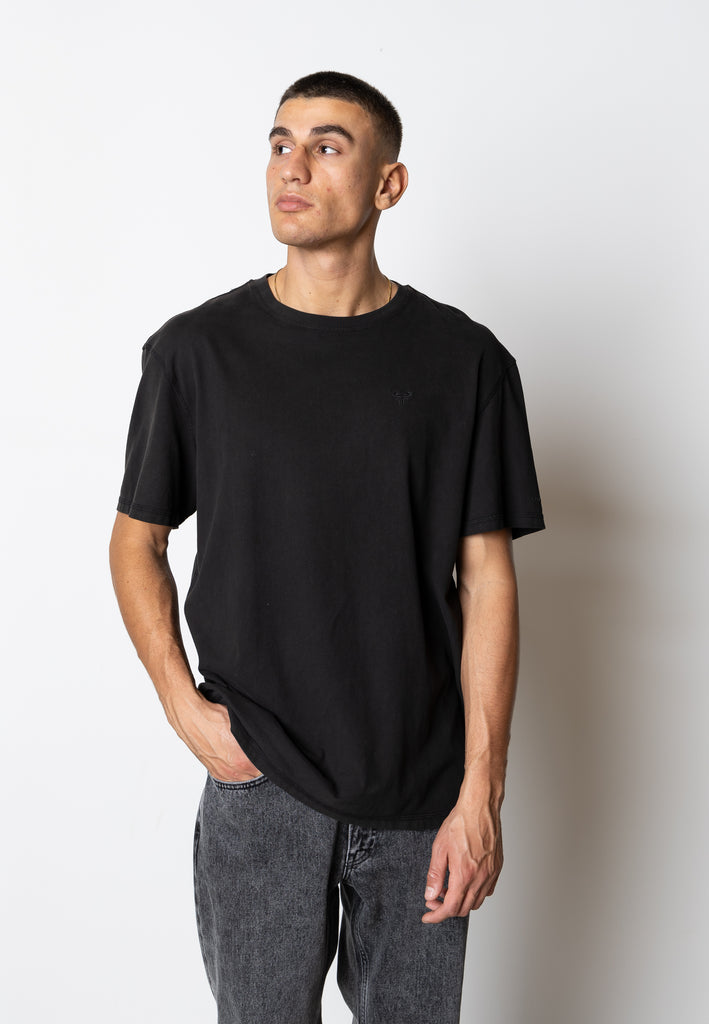 Fat Moose TAYLOR COTTON T-SHIRT T-shirts S/S Black