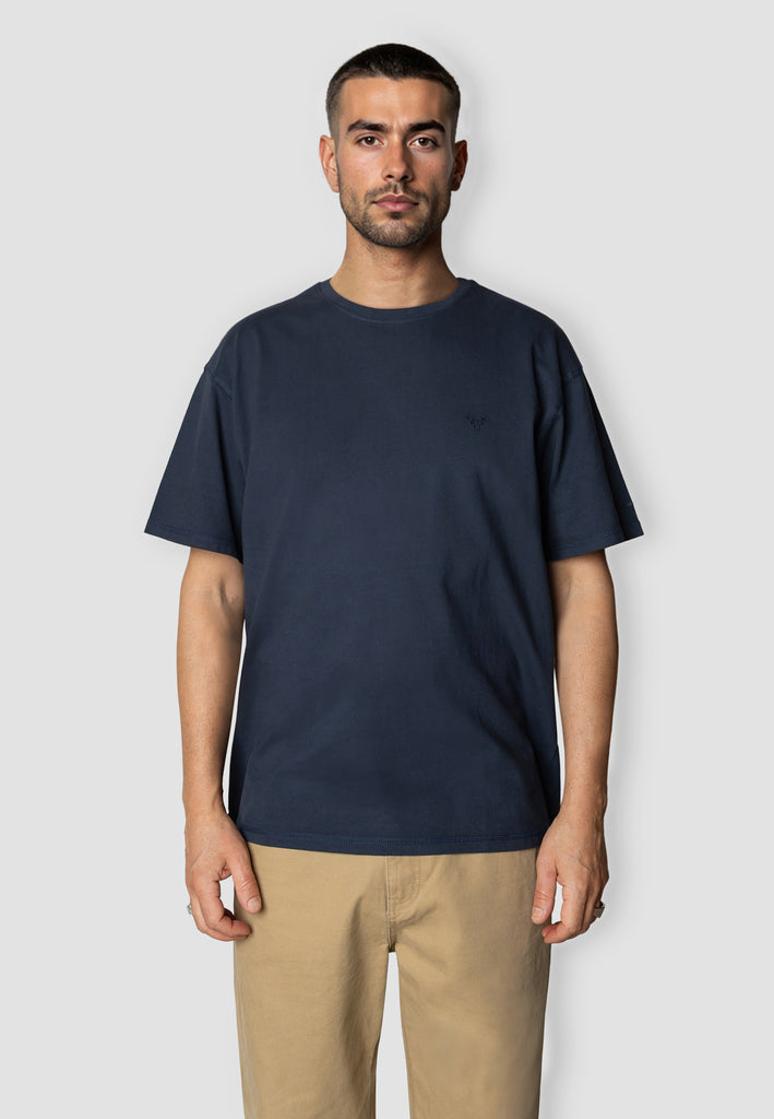 Fat Moose TAYLOR COTTON T-SHIRT T-shirts S/S Navy