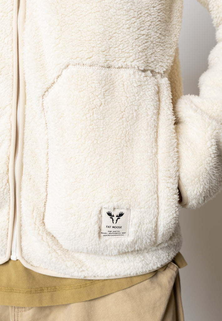 Fat Moose WOOD FLEECE JACKET Fleece Ecru